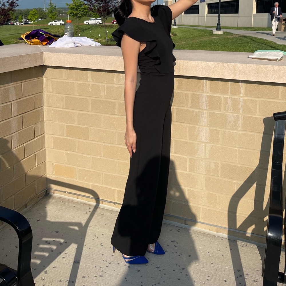 Black Ruffle Sleeve Top - Picture 3 of 3